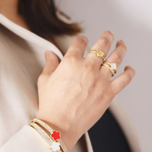 Contemporary Dusky Bangle - Durable Stainless Steel Bracelet - Picture 3 of 5